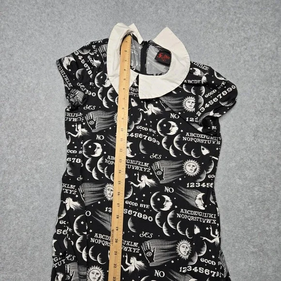 Folter Dress Womens Medium Black Ouija Occult Gothic Peter Pan Collar USA - Picture 8 of 12
